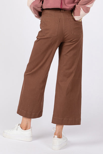 Wide Leg Cropped Pants