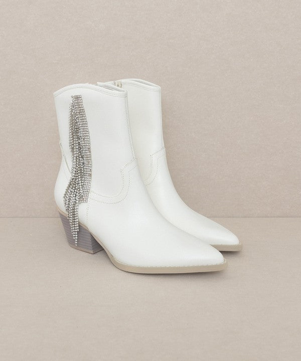 Rowan - Rhinestone Fringe Boot