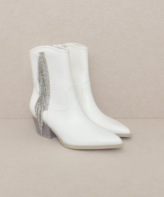 Rowan - Rhinestone Fringe Boot