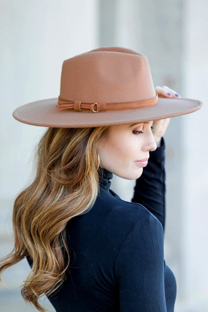 Wide Brim Panama Fedora Hat