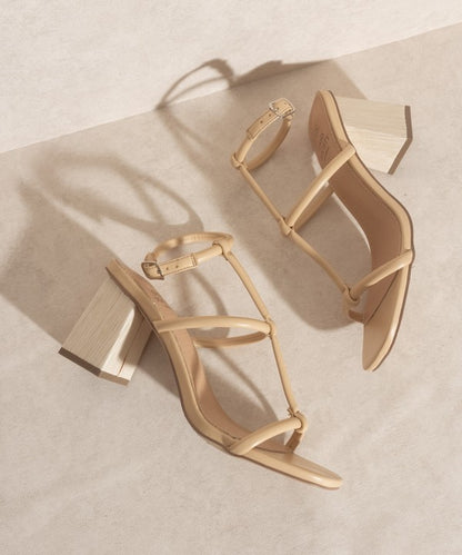 Sofia - Wooden Heel Sandals