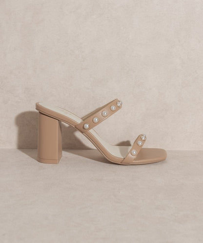 Victoria - Pearl Strap Heel