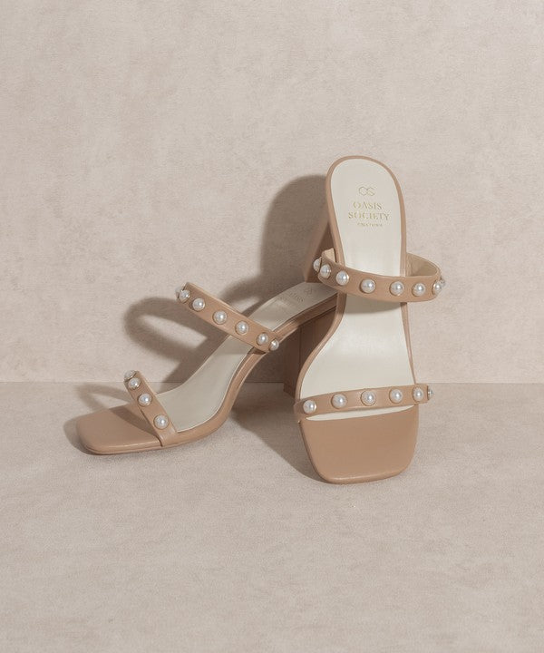 Victoria - Pearl Strap Heel