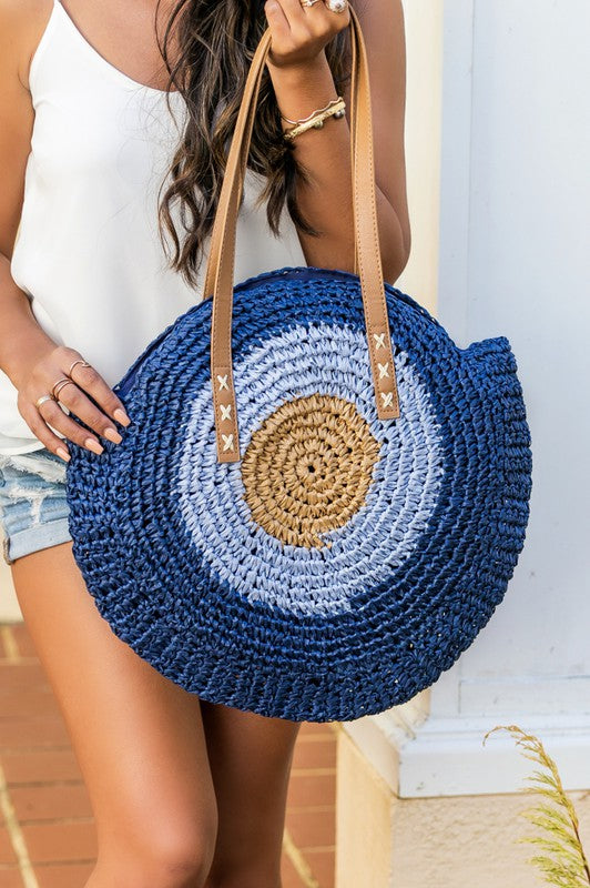 Straw Circle Tote