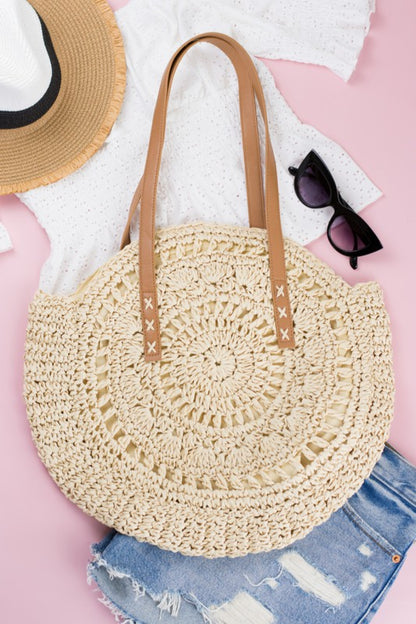 Straw Circle Tote