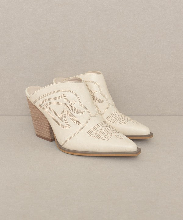 Kiara - Western Inspired Heeled Mule