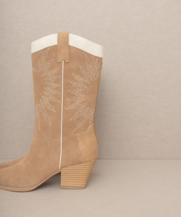 Halle - Paneled Cowboy Boots