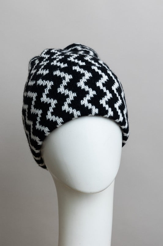 Zigzag Knit Beanies