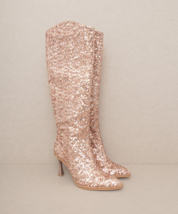 Jewel - Knee High Sequin Boots