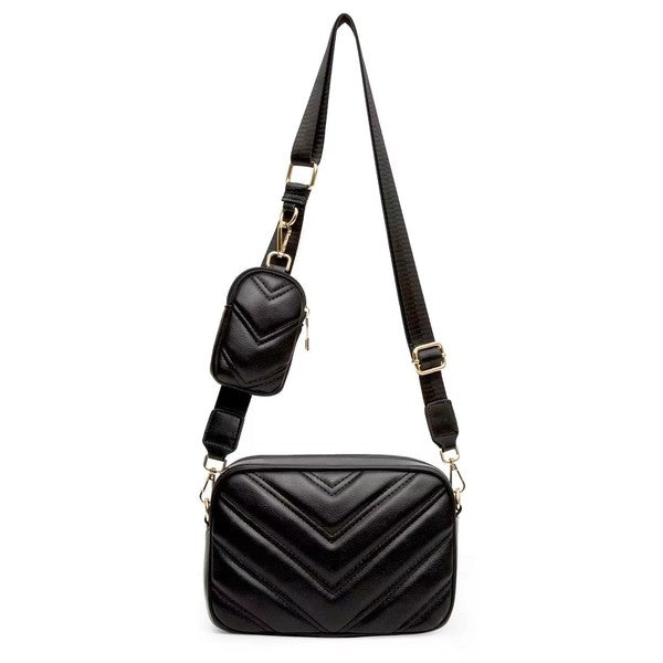 Elsie Quilted Crossbody + Mini Case Coin Purse