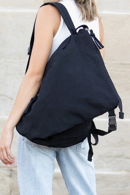 Kai Asymmetric Canvas Backpack