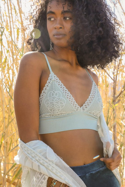 Waistband Loop Lace Bralette