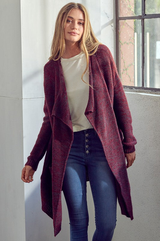 Evening Chill Chunky Waterfall Cardigan