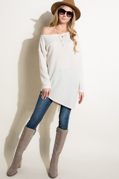 Plus Day-to-Night One Shoulder Knit Top