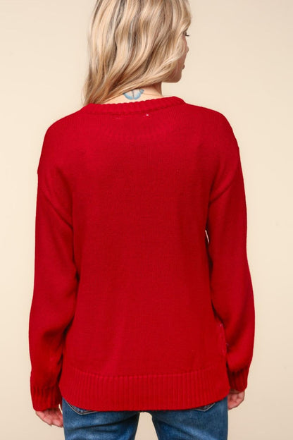 Santa Sparkle Brushed Sweater