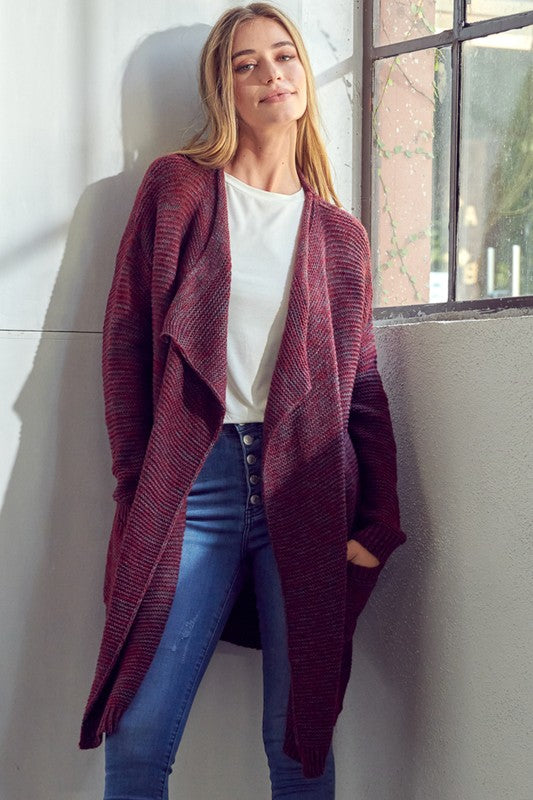 Evening Chill Chunky Waterfall Cardigan