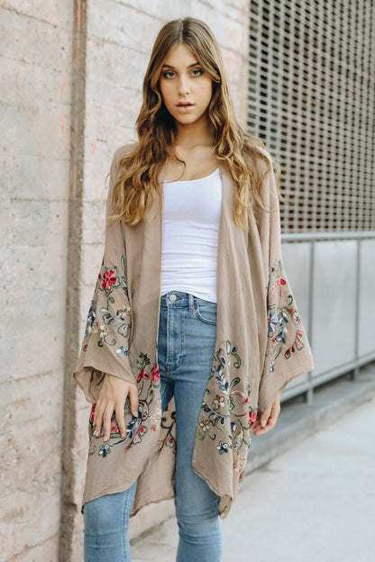 Long Floral Kimono