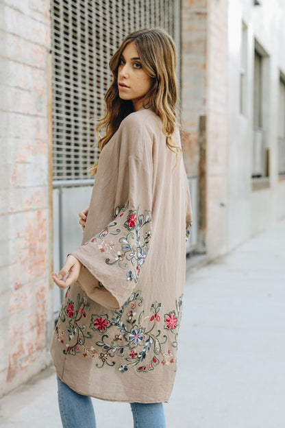 Long Floral Kimono