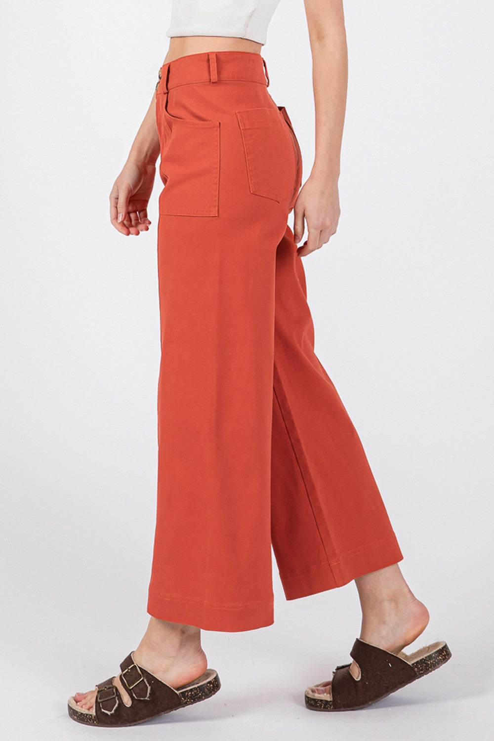 Wide Leg Cropped Pants