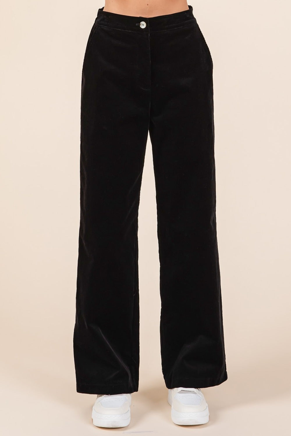 Corduroy Back Elastic Waist Pants