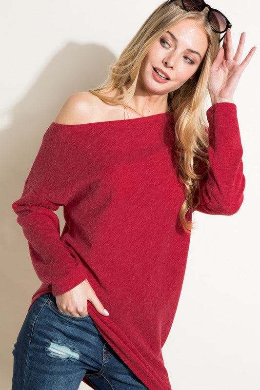 Plus Day-to-Night One Shoulder Knit Top