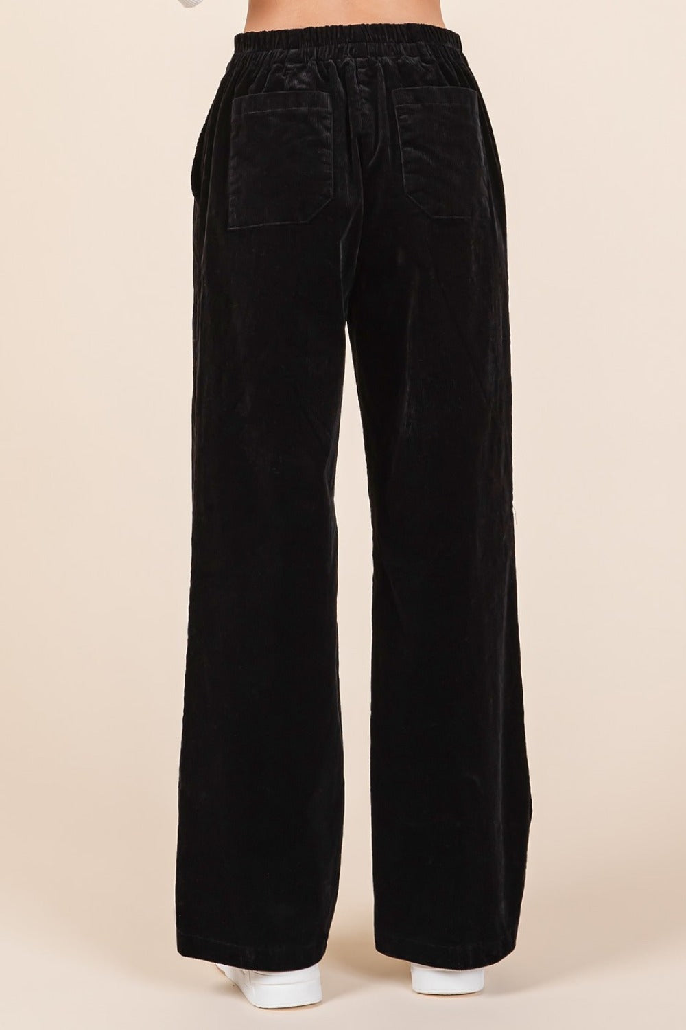 Corduroy Back Elastic Waist Pants