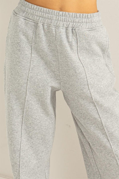 Cute Take High-Waisted Pintuck Sweatpants