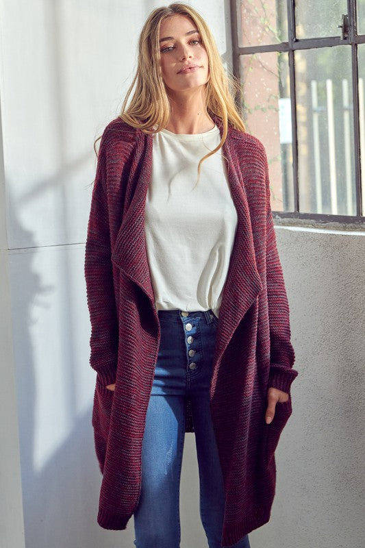 Evening Chill Chunky Waterfall Cardigan