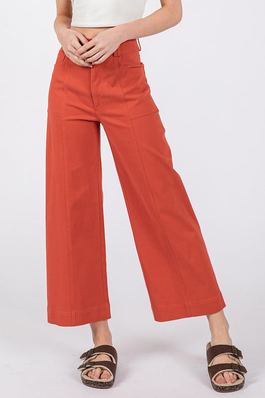 Wide Leg Cropped Pants